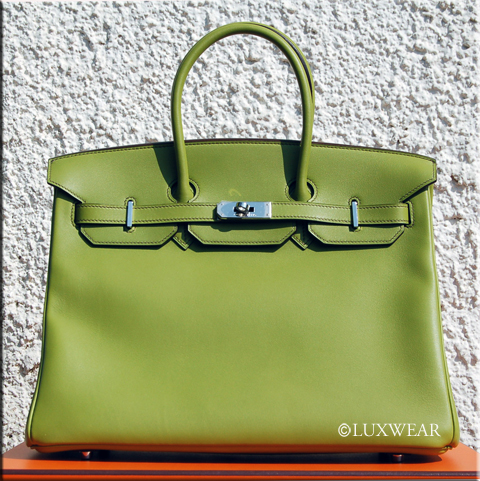 Vert Anis Swift & Silver 35cm HERMES BIRKIN BAG