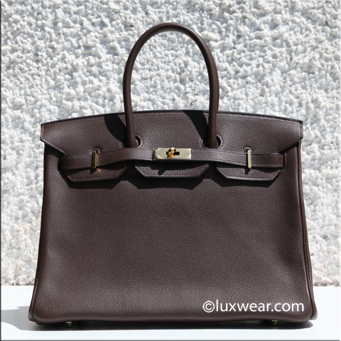 Cafe Clemence & Gold 35cm HERMES BIRKIN BAG