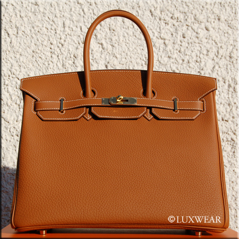 Gold Fjord & Gold 35cm HERMES BIRKIN BAG