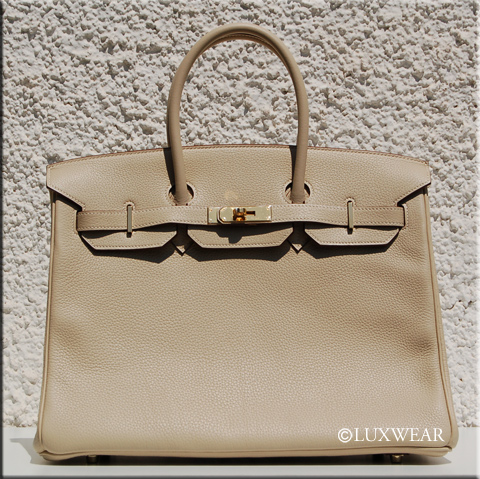 Parchemin Clemence  & Gold 35cm HERMES BIRKIN BAG