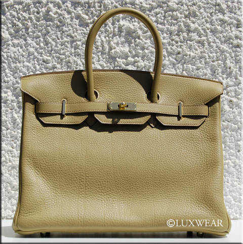 Poussiere Clemence  & Gold 35cm HERMES BIRKIN BAG