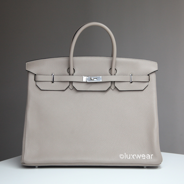 Gris Clemence & Silver 40cm HERMES BIRKIN BAG
